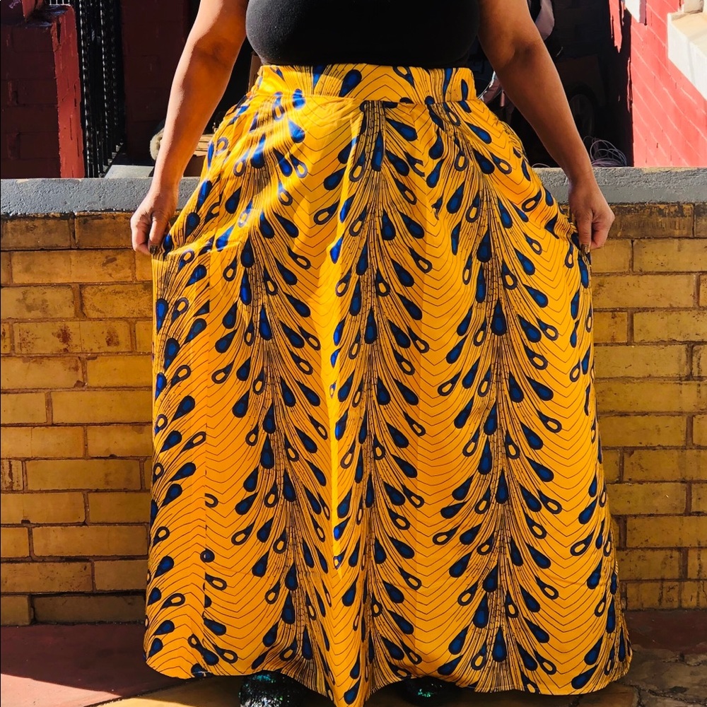 African print skirt